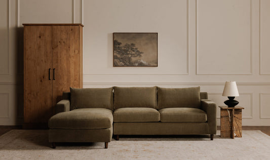 Hutton Right Sectional Olive