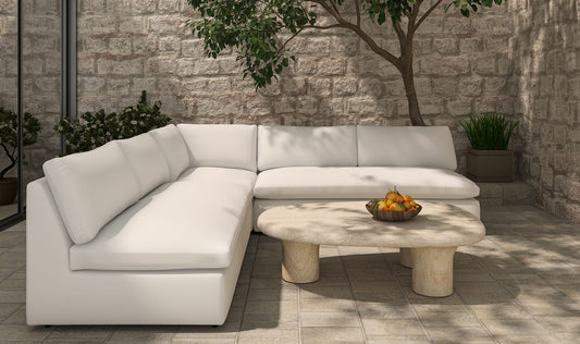 Miles Outdoor Sofa White