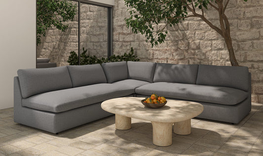 Miles Outdoor Sofa Speckled Light Grey