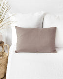 Mocha linen pillowcase