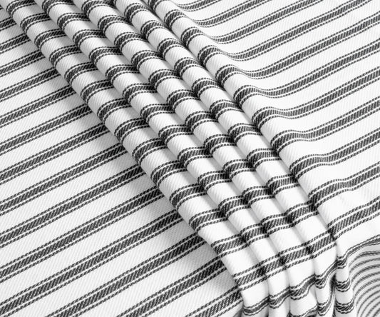 Black and White Stripe Tablecloth