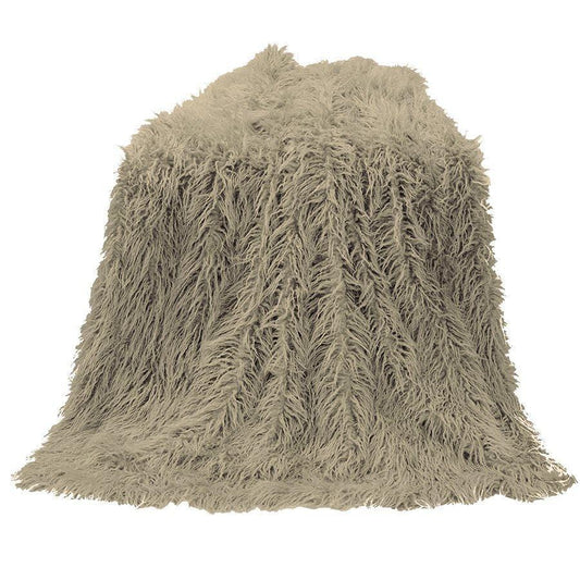 Mongolian Faux Fur Throw Blanket - Closeout