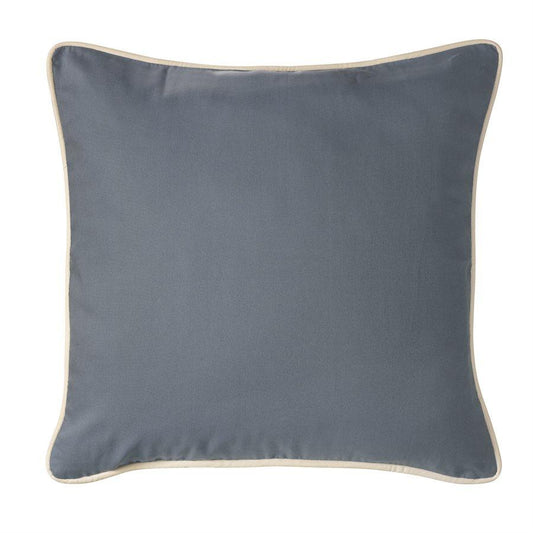 Monterrey Light Indigo Blue Euro Sham w/ White Piping