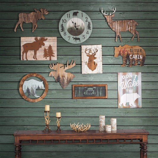 Moose Cut Out Rustic Wall Hanging, 4 MOQ