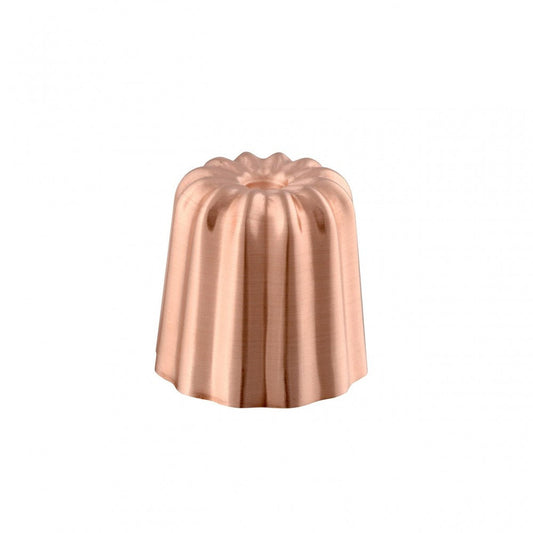 Mauviel M'Passion 6-Piece Copper Tinned Canele Mold Set, 1.8-In