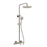 Heavy Rainfall Stainless Steel Shower Bar with Hand Sprayer in Matte Black