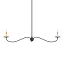 Saxon Black Linear Chandelier