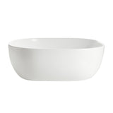 Siena Series 17 in. Ceramic Rounded Vessel Square Bathroom Sink Basin in White