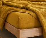 Mustard Linen Sheet Set
