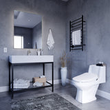 Dive Smart Electric Bidet Toilet Seat for Elongated Toilets with Remote Control, Heated Seat, and Deodorizer in White