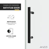 Longboat Series 56 to 60 in. x 76 in. Sliding Semi-Frameless Shower Door with Tsunami Guard Tempered Glass
