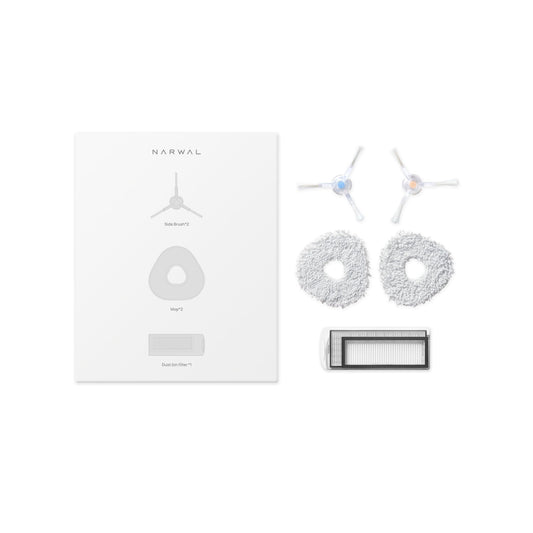 Accessories Set, Side Brushes, Washable Filters and Mopping Pads for T10