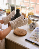 Linen oven mitt (1 pcs) in Natural linen