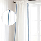 400TC Cotton Sateen Classic Embroidery Cotton Curtain (Set Of 2)