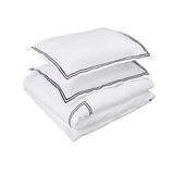 400TC Double Embroidery Cotton Sateen Solid Bedding Bundle