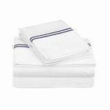 400TC Double Embroidery Cotton Sateen Solid Bedding Bundle
