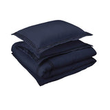 400TC Luxurious Triple Embroidery Cotton Sateen Solid Bedding Bundle