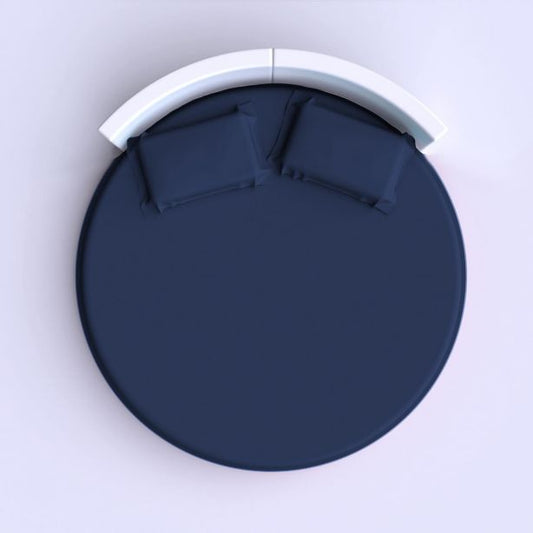 400TC Sateen Solid Cotton Round Fitted Sheet
