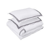400TC Triple Embroidery Cotton Sateen Solid All-In Bedding Bundle