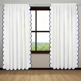 Allena Cotton Scallop Embroidery Curtain (Set Of 2)