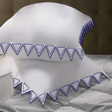 Ashley 400TC Cotton Traingle Embroidery Sateen Solid Euro Pillow Sham