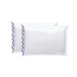 Ashley 400TC Cotton Traingle Embroidery Sateen Solid Pillowcases (Set Of 2)
