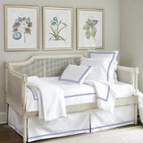 400TC Double Embroidery Sateen Solid Cotton Day Bed Set