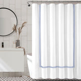 Double Embroidery Shower Cotton Curtain