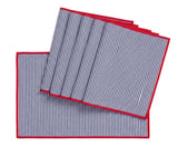 Navy Blue and White Striped Placemats