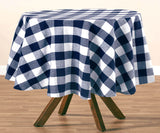 Navy Blue Round Tablecloth