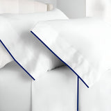 400TC Embroidery Cotton Sateen Solid Sheet Set