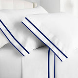 400TC Embroidery & Border Cotton Sateen Solid Top Sheet