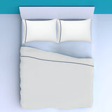 500TC Cotton Single Embroidery Sateen Solid Sheet Set