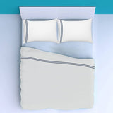 500TC Cotton Double Embroidery Sateen Solid Sheet Set