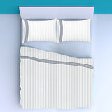 400TC Triple Embroidery Sateen Stripe Cotton Sheet Set