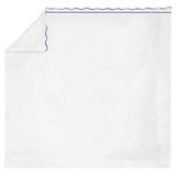 400TC Cotton Scallop Embroidery & Border Sateen Solid Sheet Set
