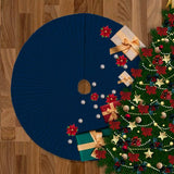 Velvet Quilted Round Christmas Tree Skirt