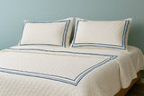 Classic Border Diamond Knitted Cotton Coverlet