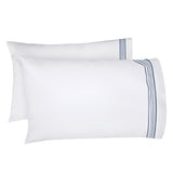 Smart Border 400TC Cotton Embroidery Sateen Solid Pillowcases (Set Of 2)