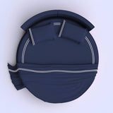 400TC Cotton Luxurious Double Embroidery Sateen Solid Round Duvet Cover Set