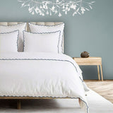 400TC Cotton Small Scallop Embroidery Duvet Cover Set