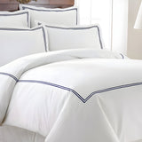 500TC Cotton Double Embroidery Sateen Solid Duvet Cover Set