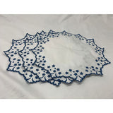 Elegant Flower Embroidered Placemat & Napkins (Set Of 4)