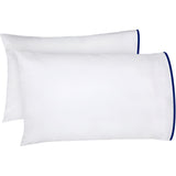 400TC Embroidery Cotton Sateen Solid Pillowcases (Set Of 2)