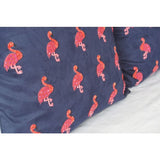 Flamingo Embroidery Pillow Cover (Set of 1)