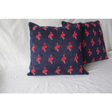 Flamingo Embroidery Pillow Cover (Set of 1)
