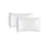 Imaginary Scallop 400TC Cotton Embroidery Sateen Solid Pillowcases (Set Of 2)