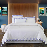 400TC Reverse U Shape Embroidery Cotton Duvet Cover Set