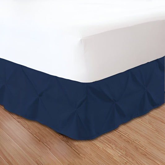 400TC Sateen Solid Cotton Pintuck Bed Skirt