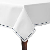 Single Embroidery Border Sateen Cotton Solid Table Cloth